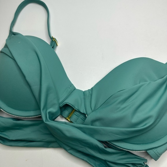 La Blanca NWT Women's Island Goddess Wrap Underwire Push‎ Up Swimsuit Top sz 2 - Picture 9 of 9